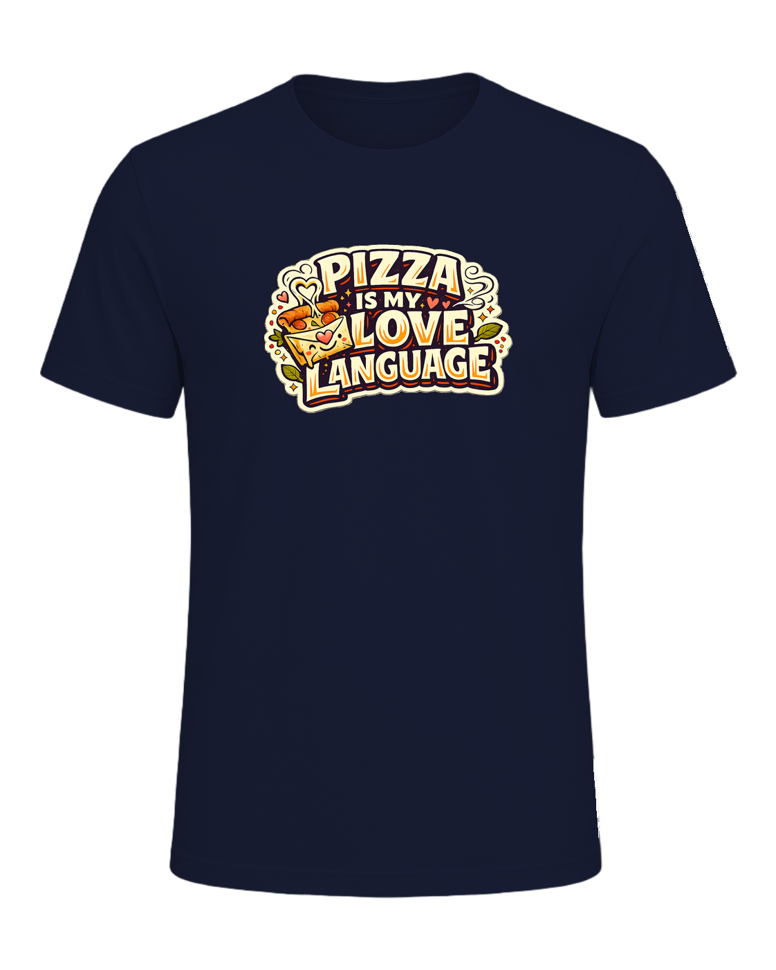 Pizza Is My Love Language Tee — Navy