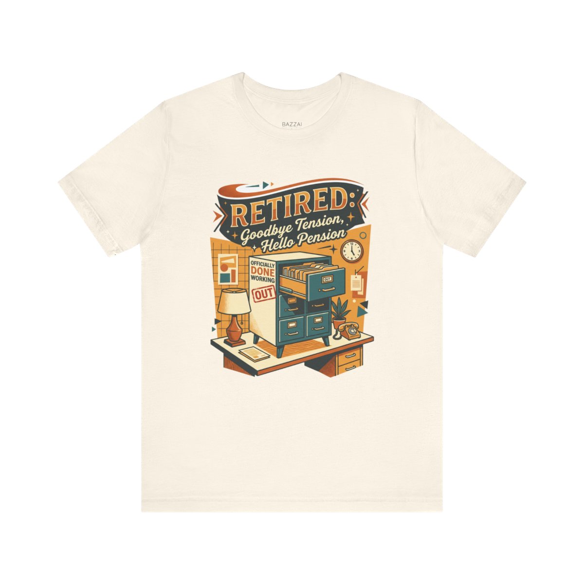 Retirement Gift T-Shirt — Officially Off the Clock — retired zero plans t-shirt design