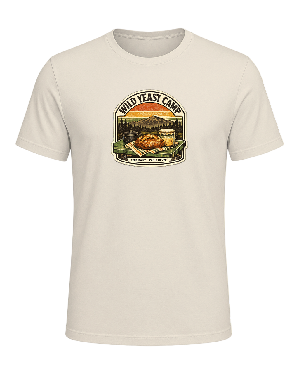 Wild Yeast Camp Tee — Heather Prism Natural