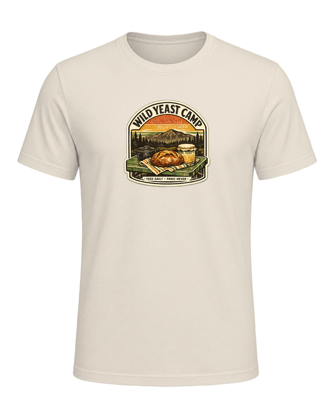 Wild Yeast Camp Tee — Heather Prism Natural