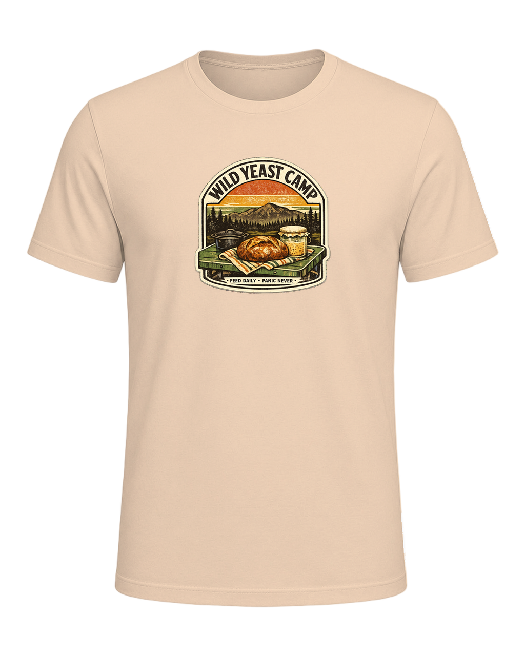 Wild Yeast Camp Tee — Heather Sand Dune