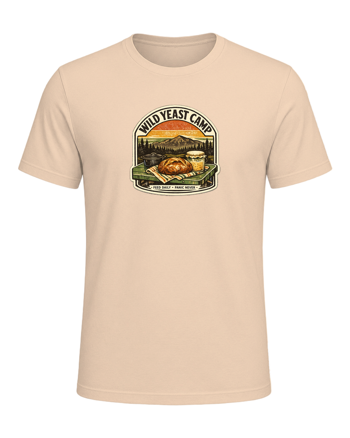 Wild Yeast Camp Tee — Heather Sand Dune