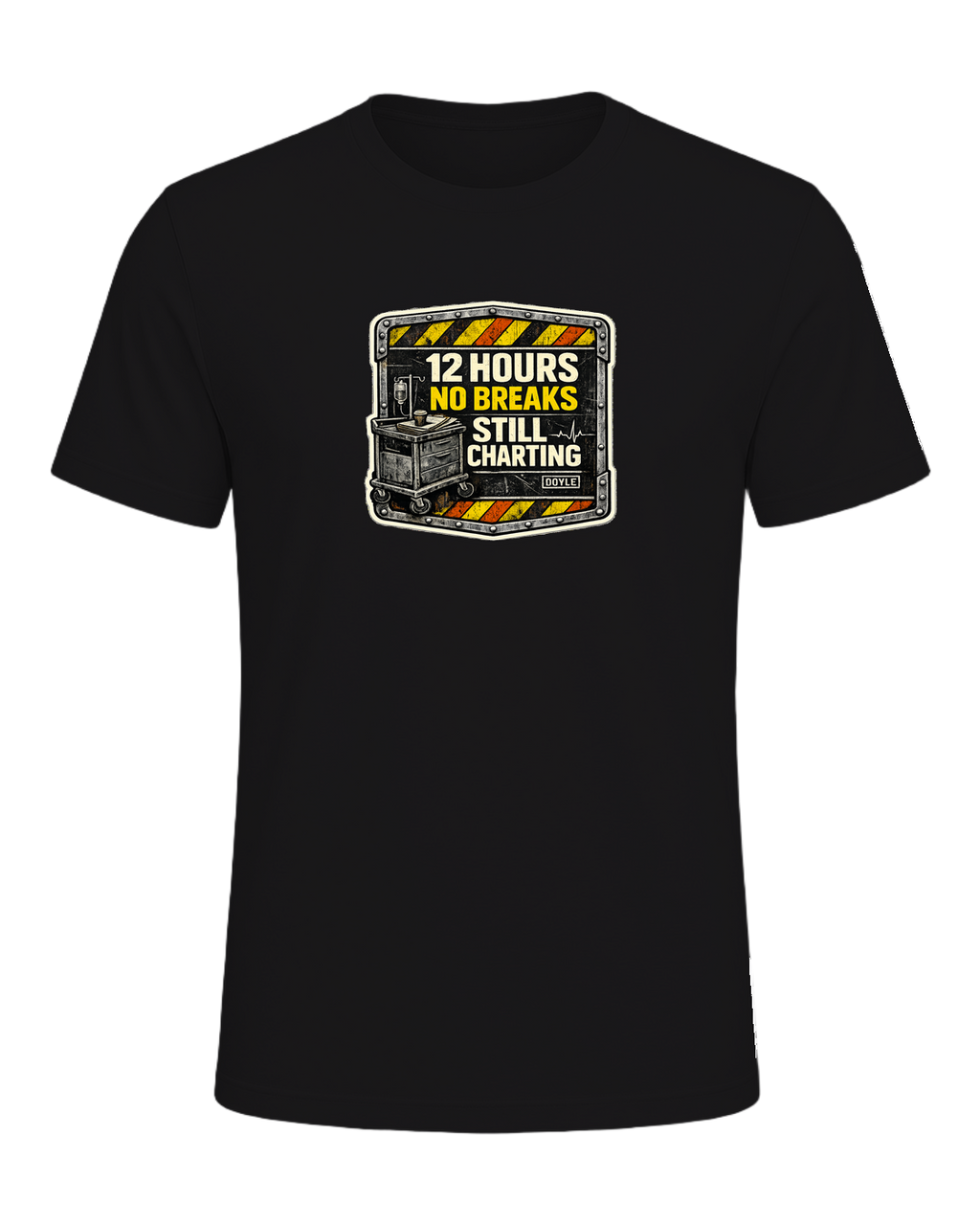 12 Hours No Breaks Still Charting Tee — Dark Grey Heather