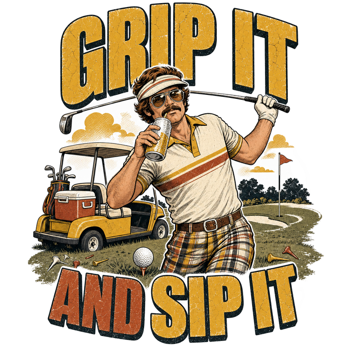 GRIP IT AND SIP IT — Hand-Drawn Graphic