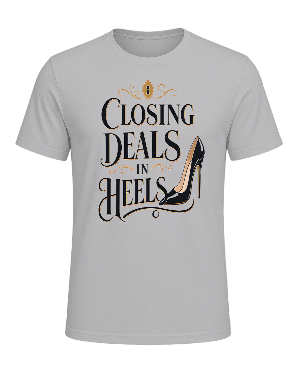 CLOSING DEALS IN HEELS — Athletic Heather