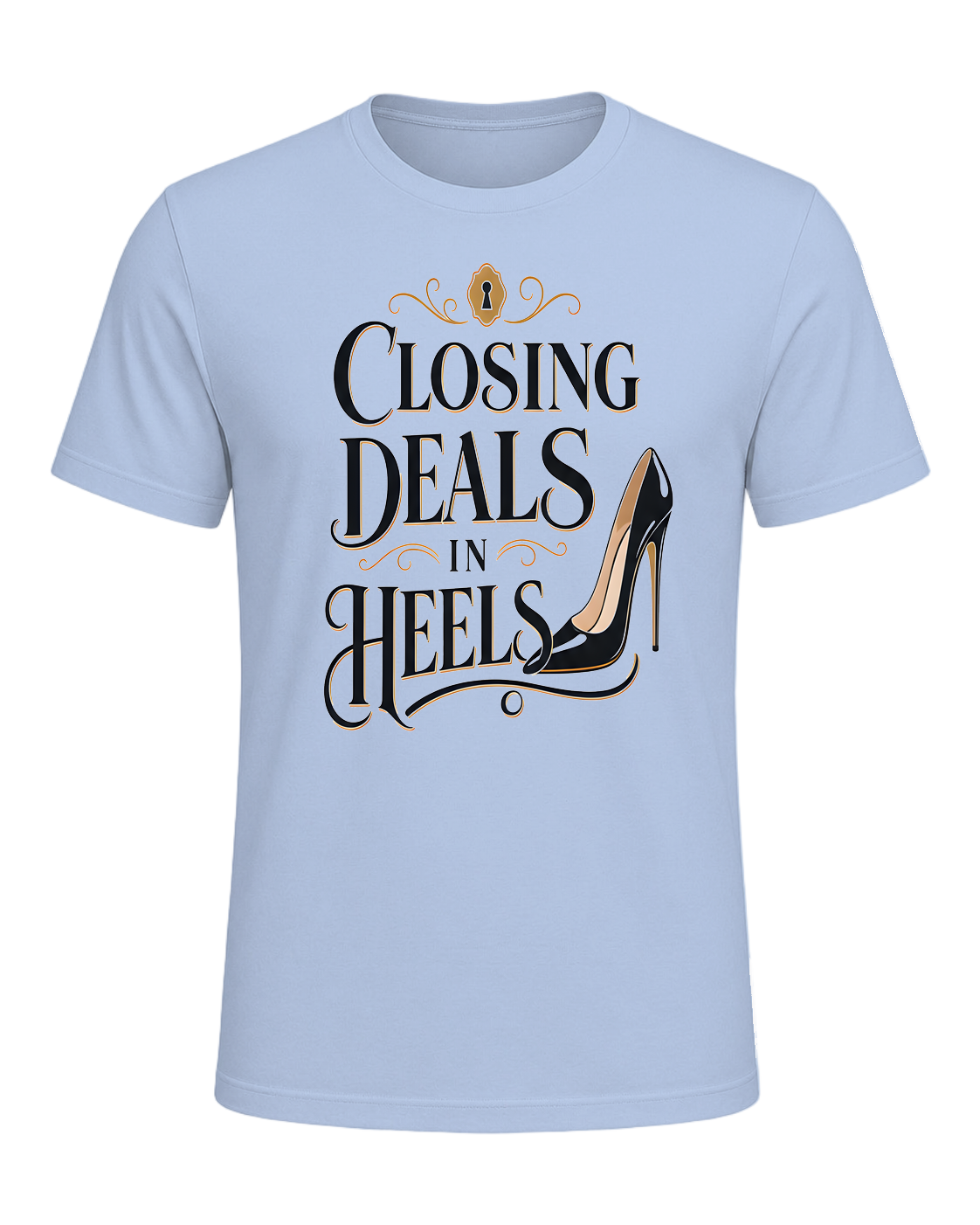 CLOSING DEALS IN HEELS — Baby Blue