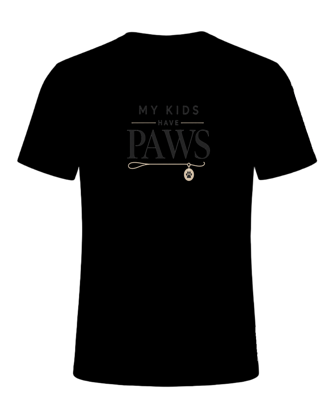 MY KIDS HAVE PAWS — Black