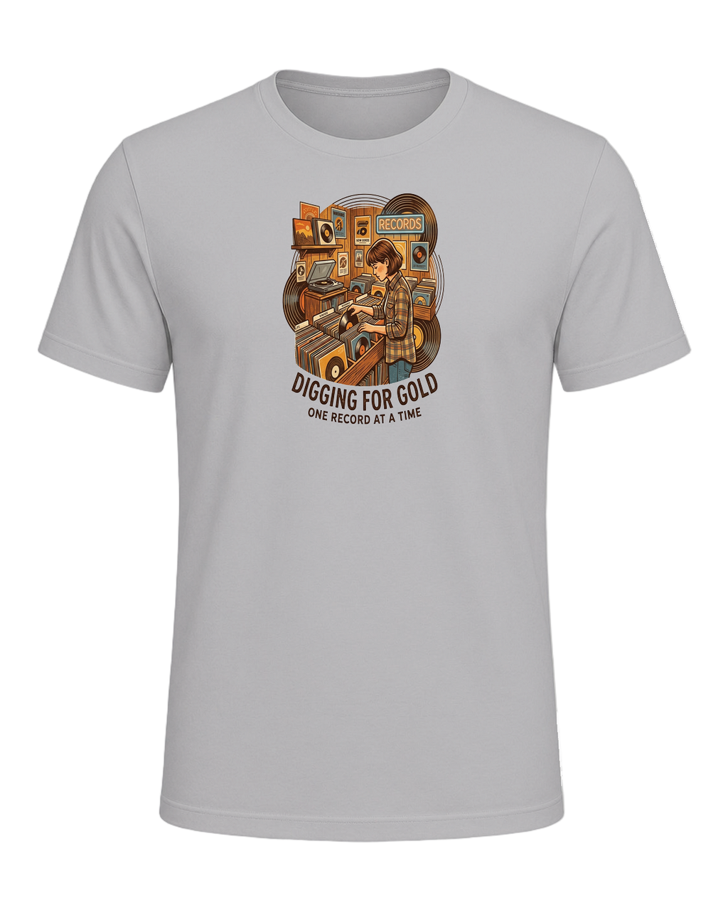 Vinyl Record Digger — Athletic Heather
