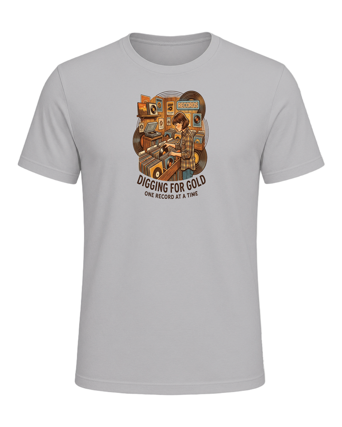 Vinyl Record Digger — Athletic Heather