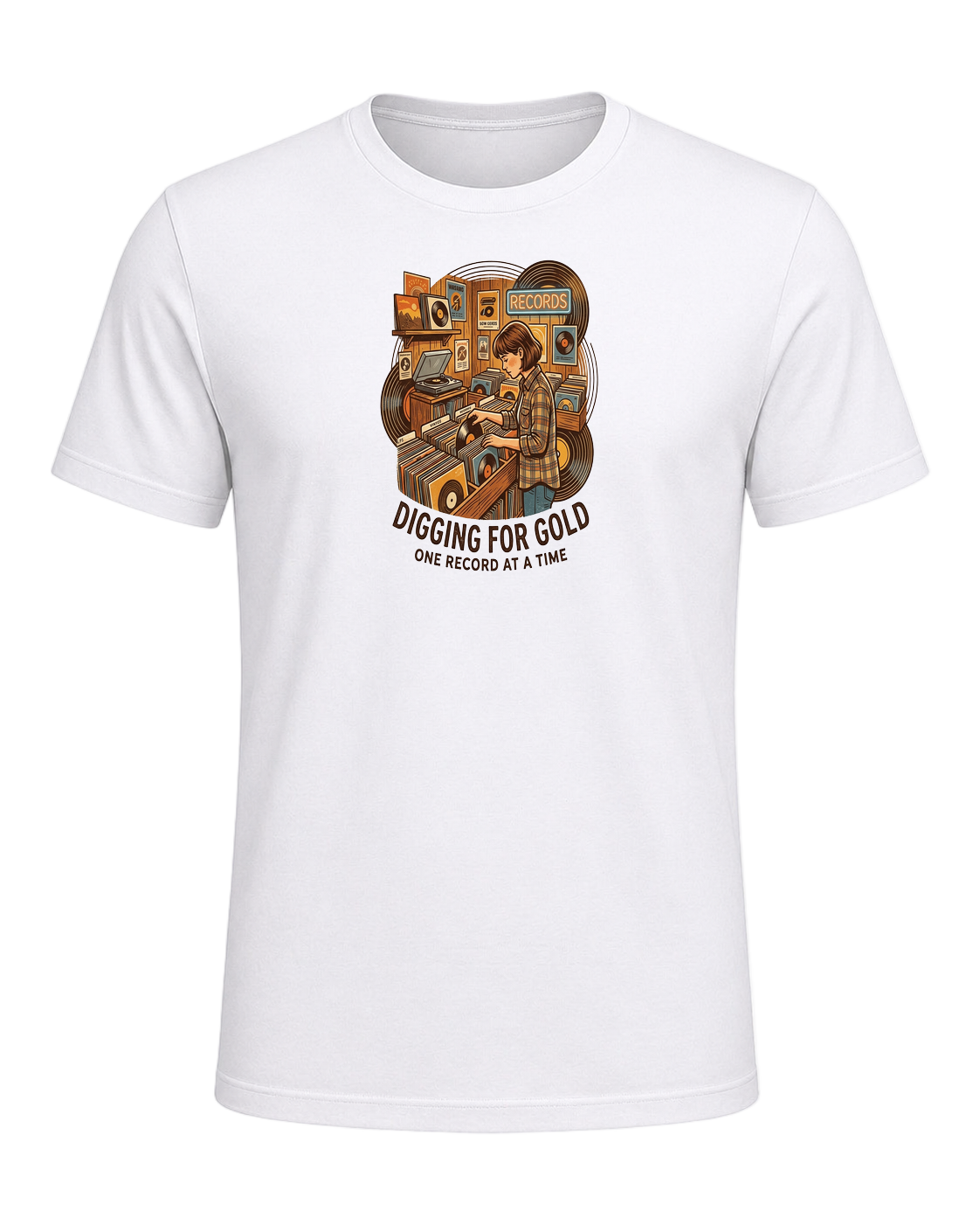 Vinyl Record Digger — White