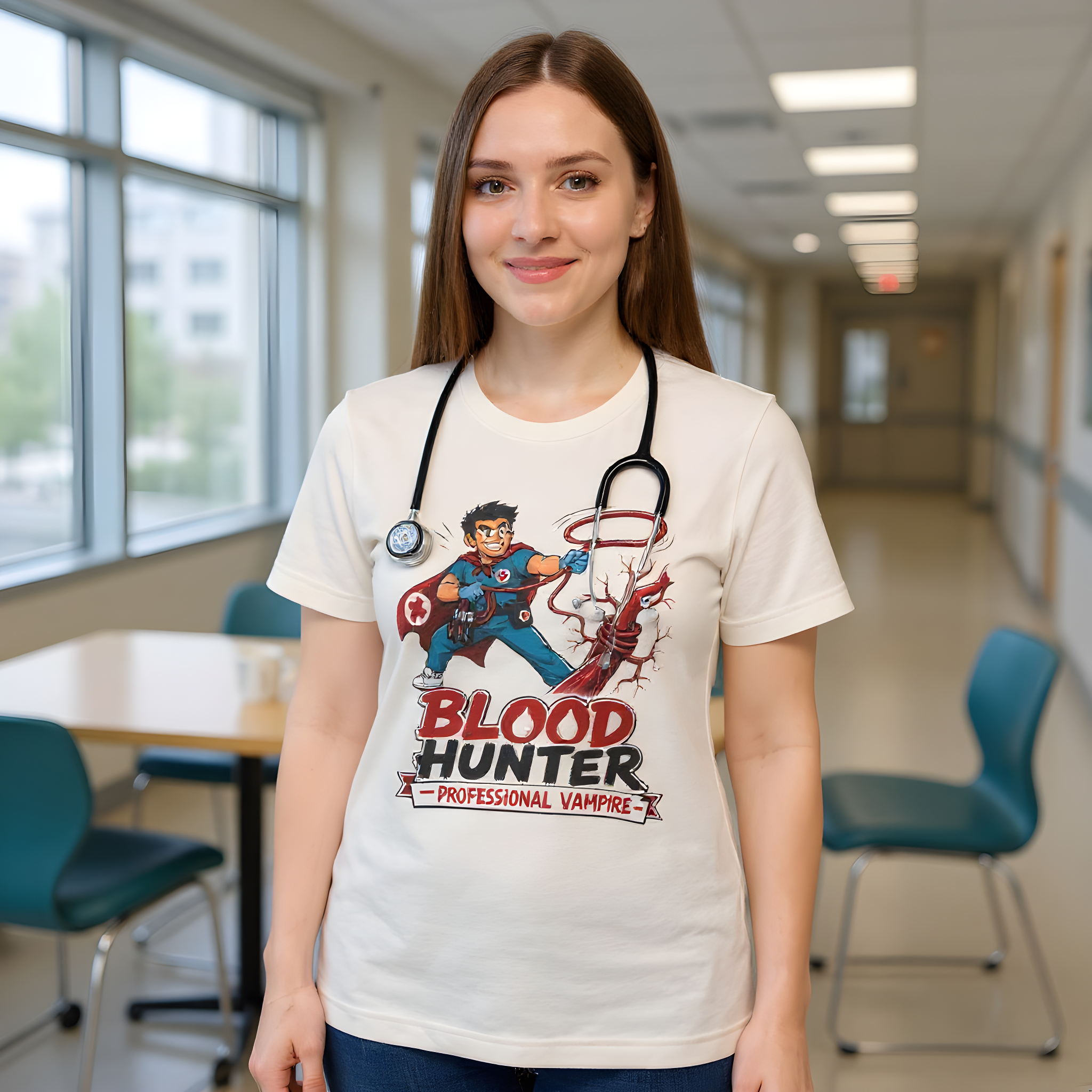 Funny Phlebotomist T-Shirt — First Stick, Every Time — t-shirt design