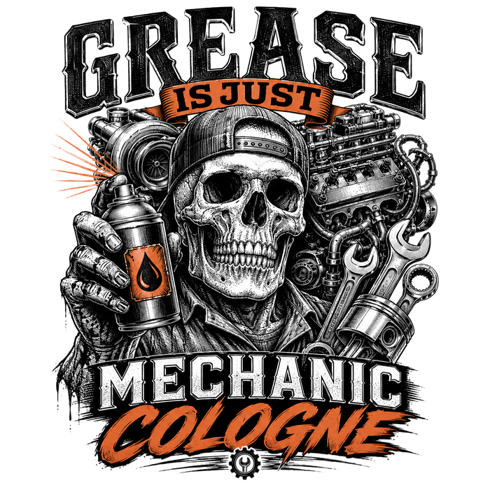 Grease Is Just Mechanic Cologne - Illustrated Sketch