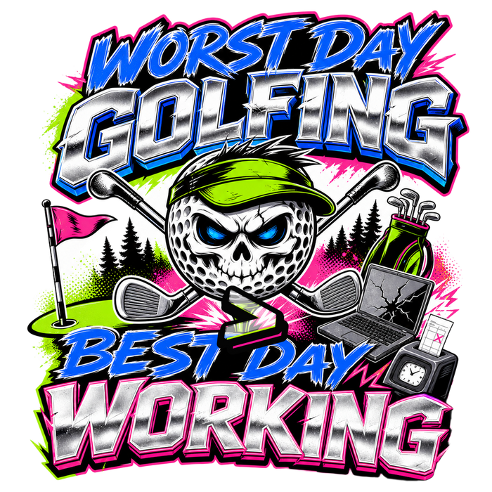 WORST DAY GOLFING > BEST DAY WORKING — Urban Sticker