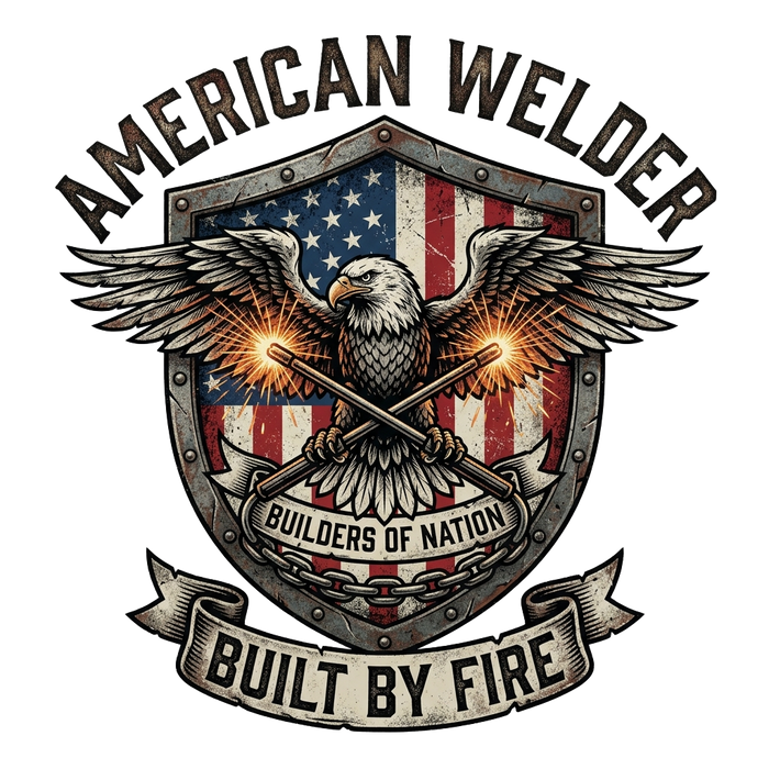 American Welder - Built By Fire - Fire & Iron Tee