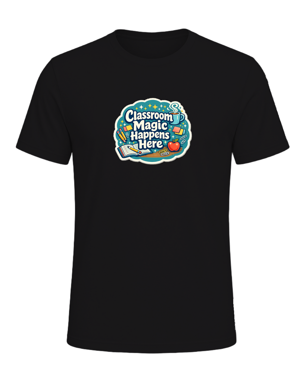 Classroom Magic Happens Here Tee — Dark Grey Heather