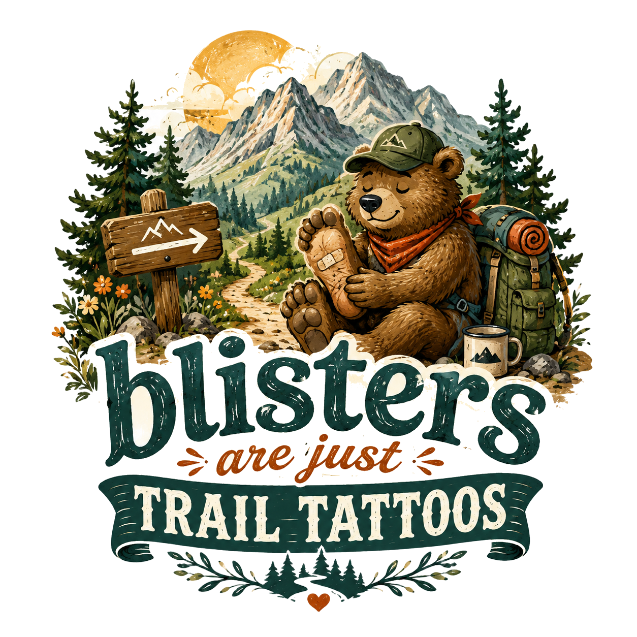 blisters are just trail tattoos