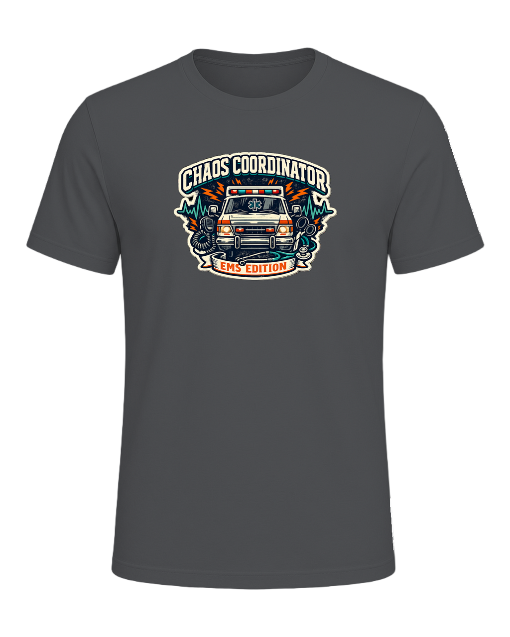 Chaos Coordinator Ems Edition Tee — Asphalt