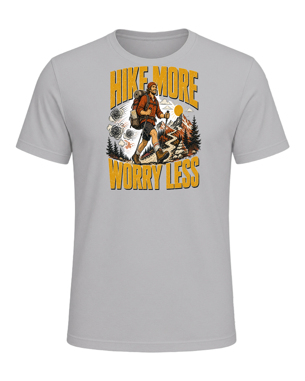 HIKE MORE WORRY LESS — Athletic Heather