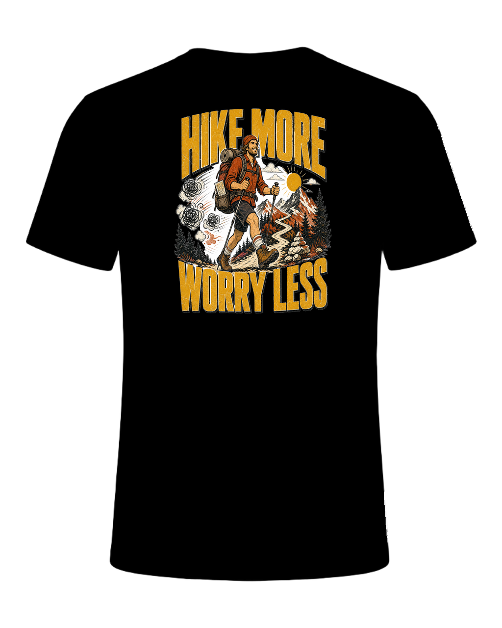 HIKE MORE WORRY LESS — Black