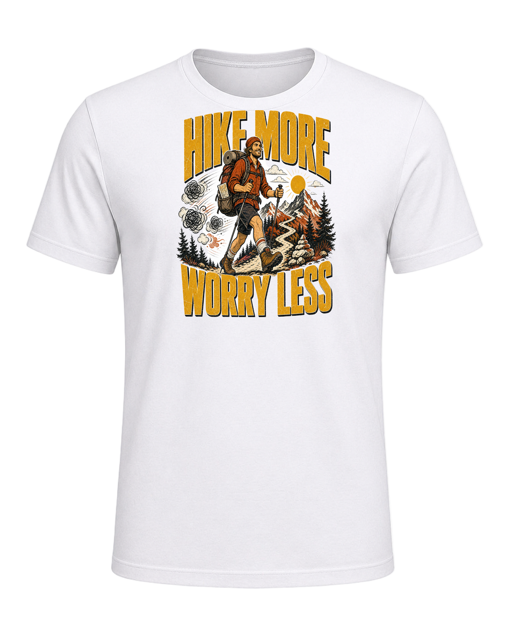 HIKE MORE WORRY LESS — White