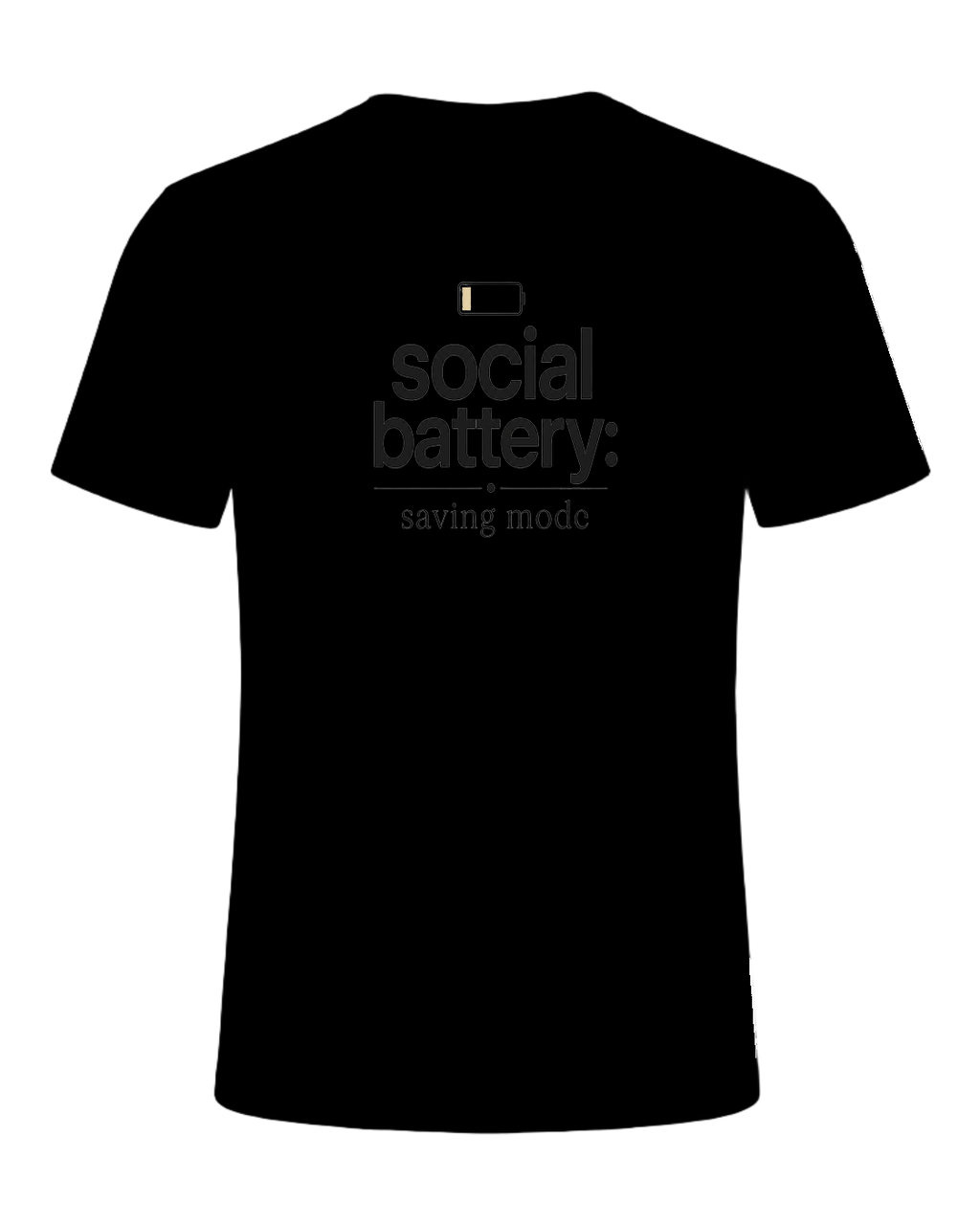 social battery: saving mode — Black