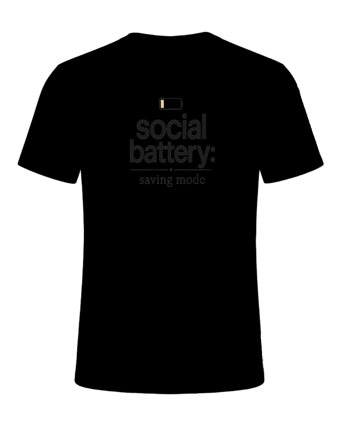 social battery: saving mode — Black