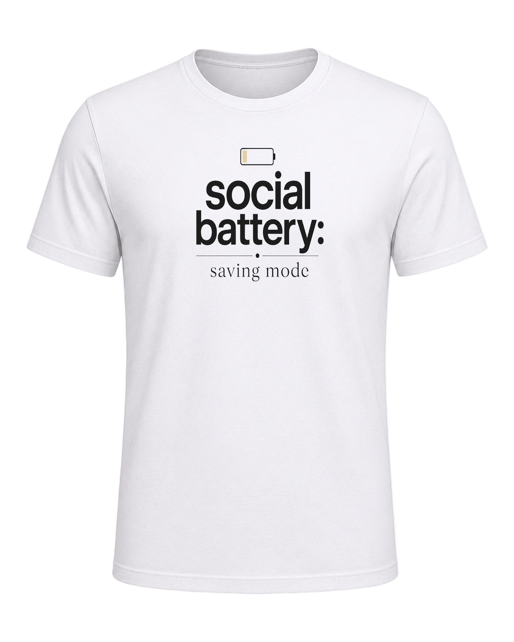 social battery: saving mode — White