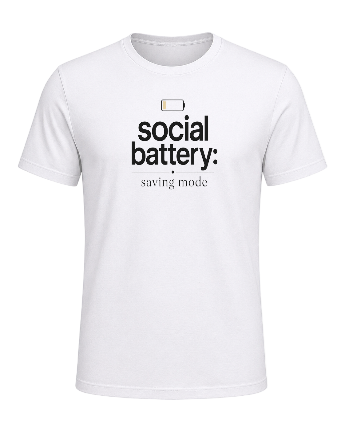 social battery: saving mode — White