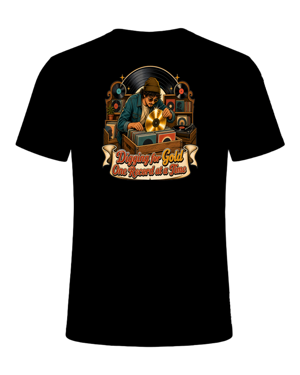 Vinyl Record Digger — Black