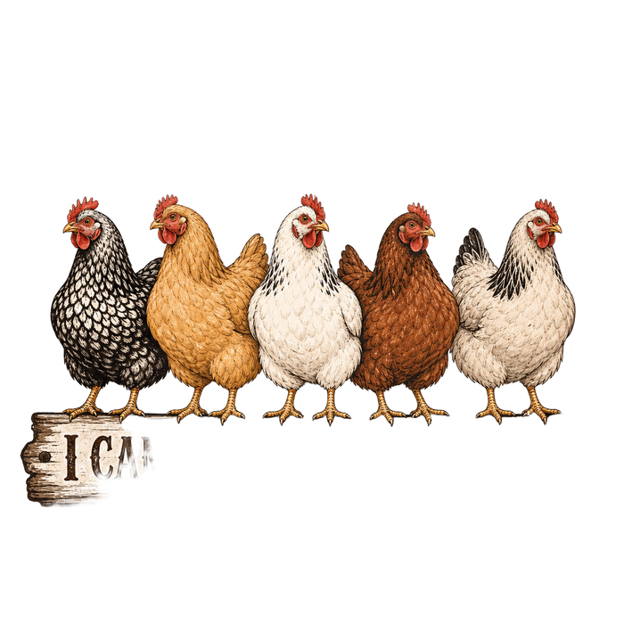 I Came for 2 Chickens - Distressed Serif Tee