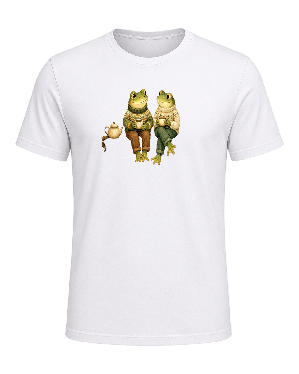 Cozy Frog Friends — White