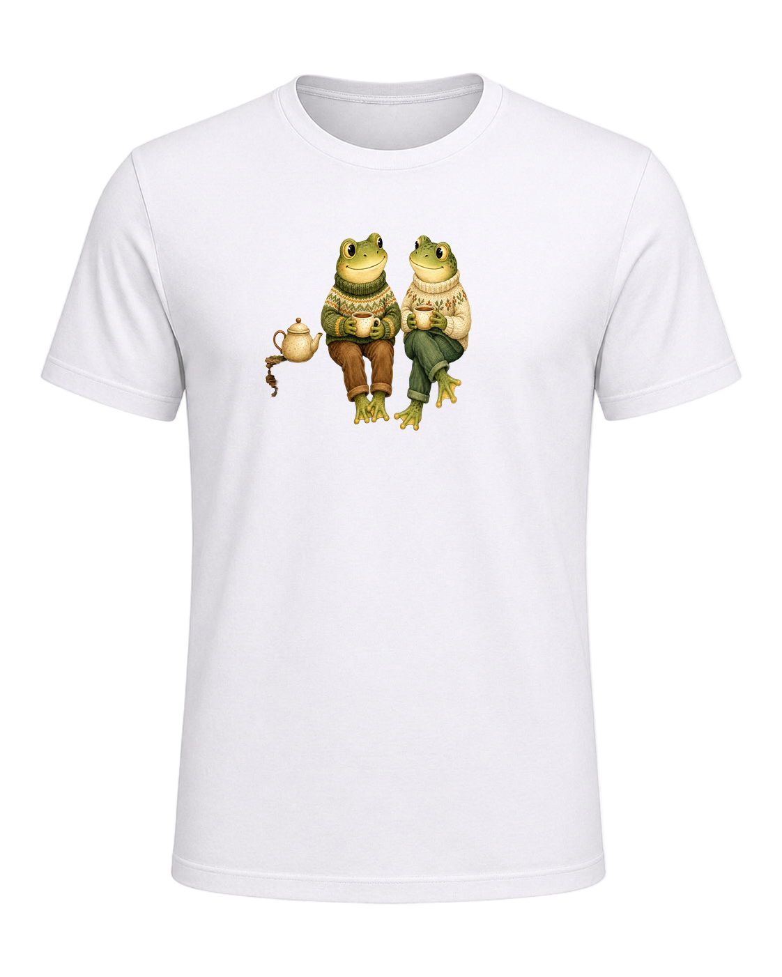 Cozy Frog Friends — White