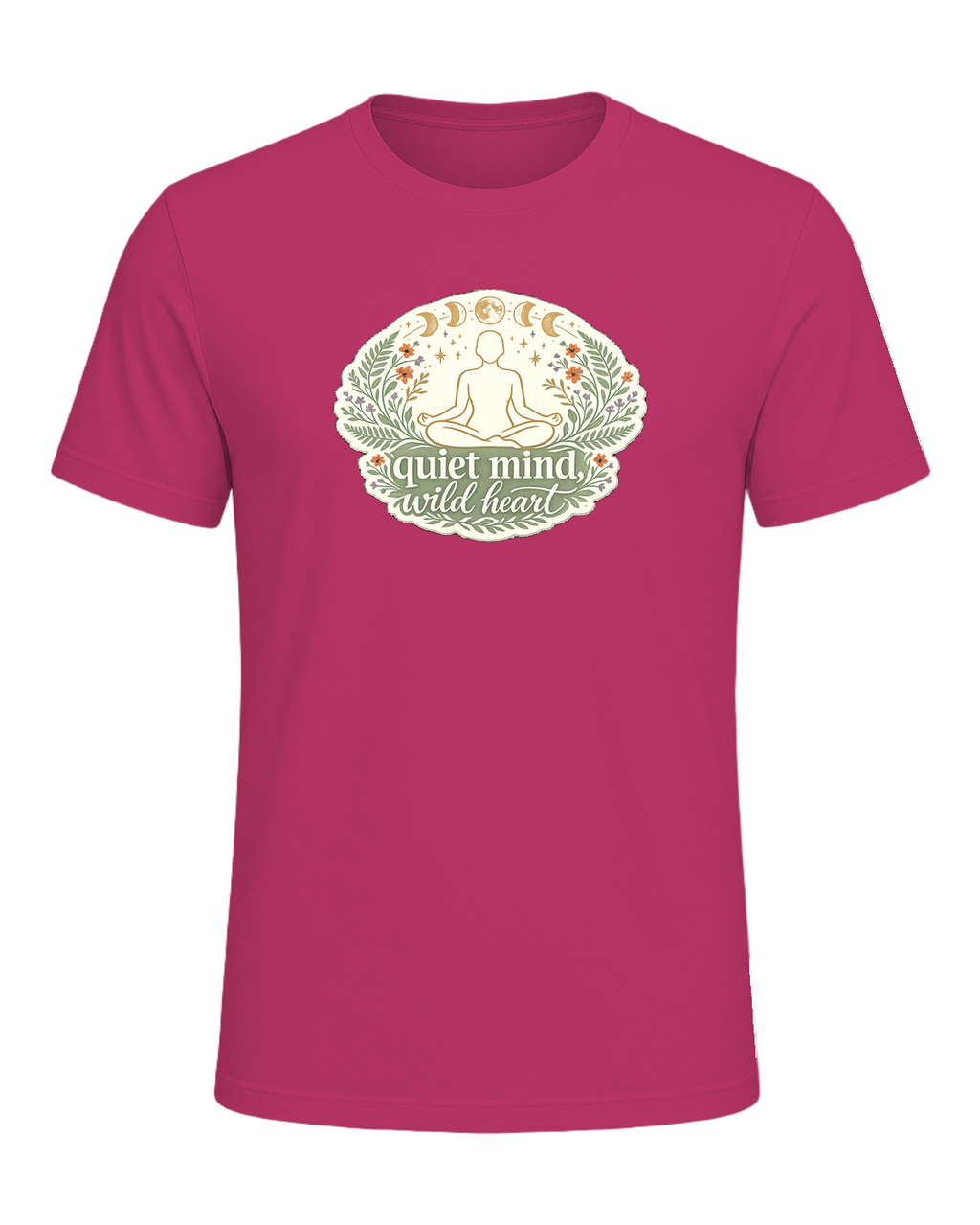 Quiet Mind, Wild Heart Tee — Berry