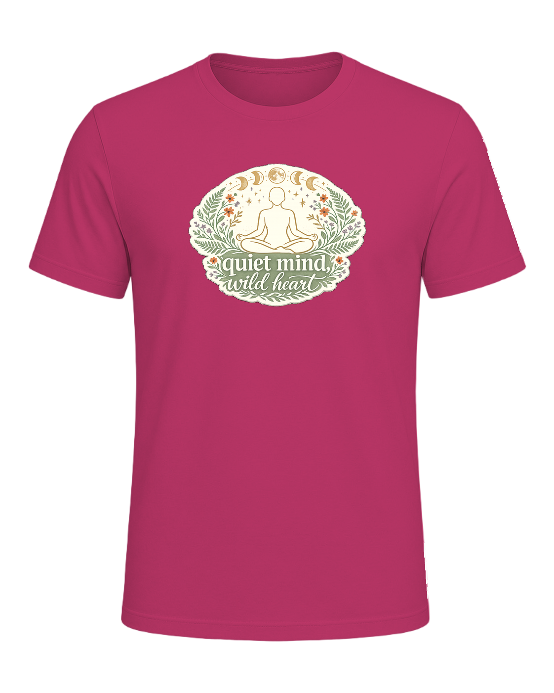 Quiet Mind, Wild Heart Tee — Berry