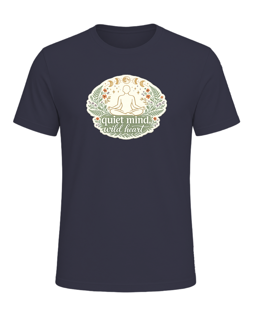 Quiet Mind, Wild Heart Tee — Heather Midnight Navy