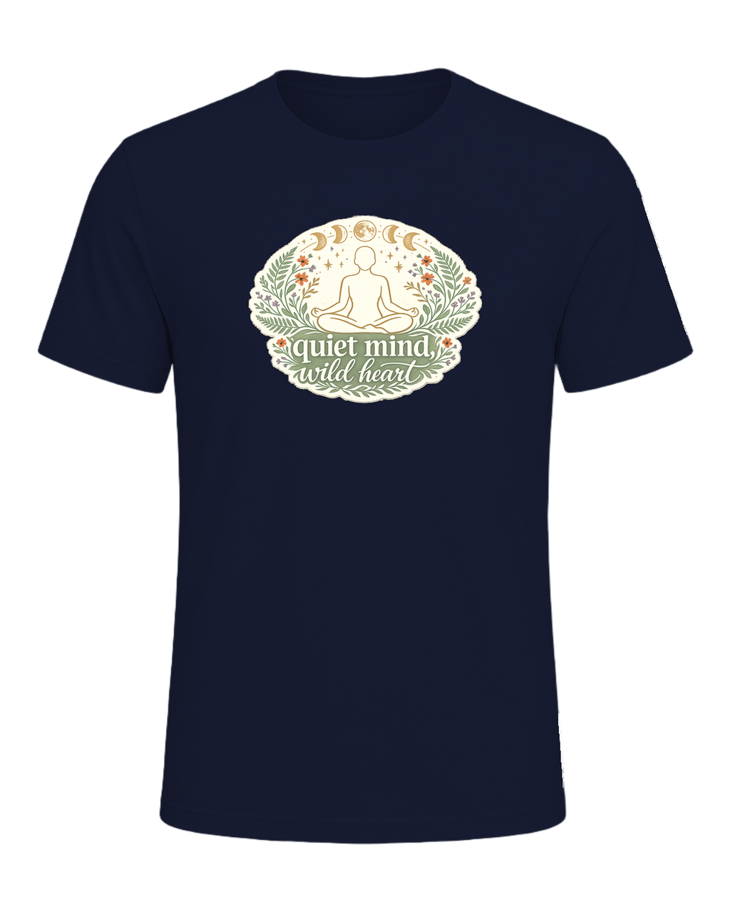 Quiet Mind, Wild Heart Tee — Navy