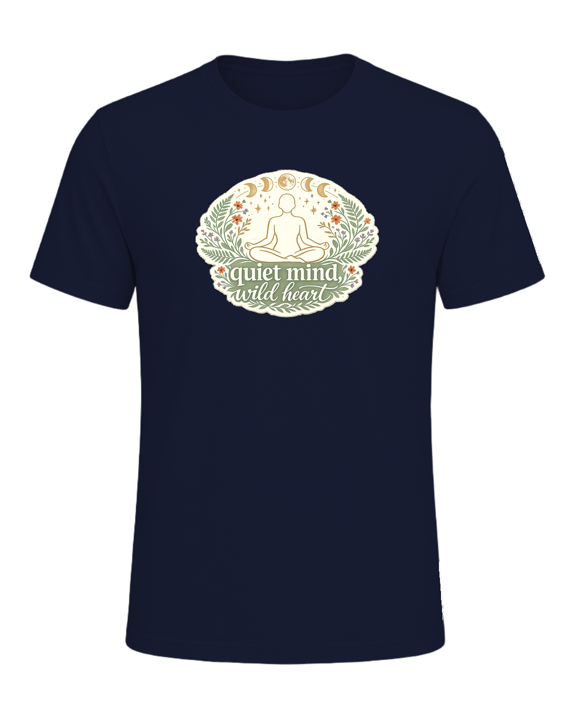 Quiet Mind, Wild Heart Tee — Navy