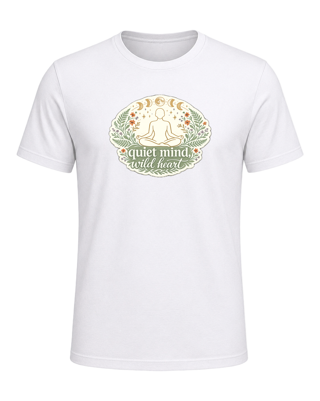 Quiet Mind, Wild Heart Tee — White