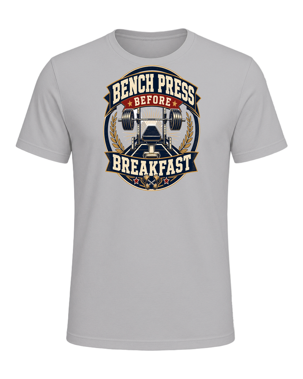 BENCH PRESS BEFORE BREAKFAST — Athletic Heather