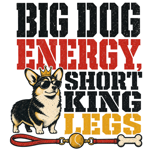 BIG DOG ENERGY, SHORT KING LEGS