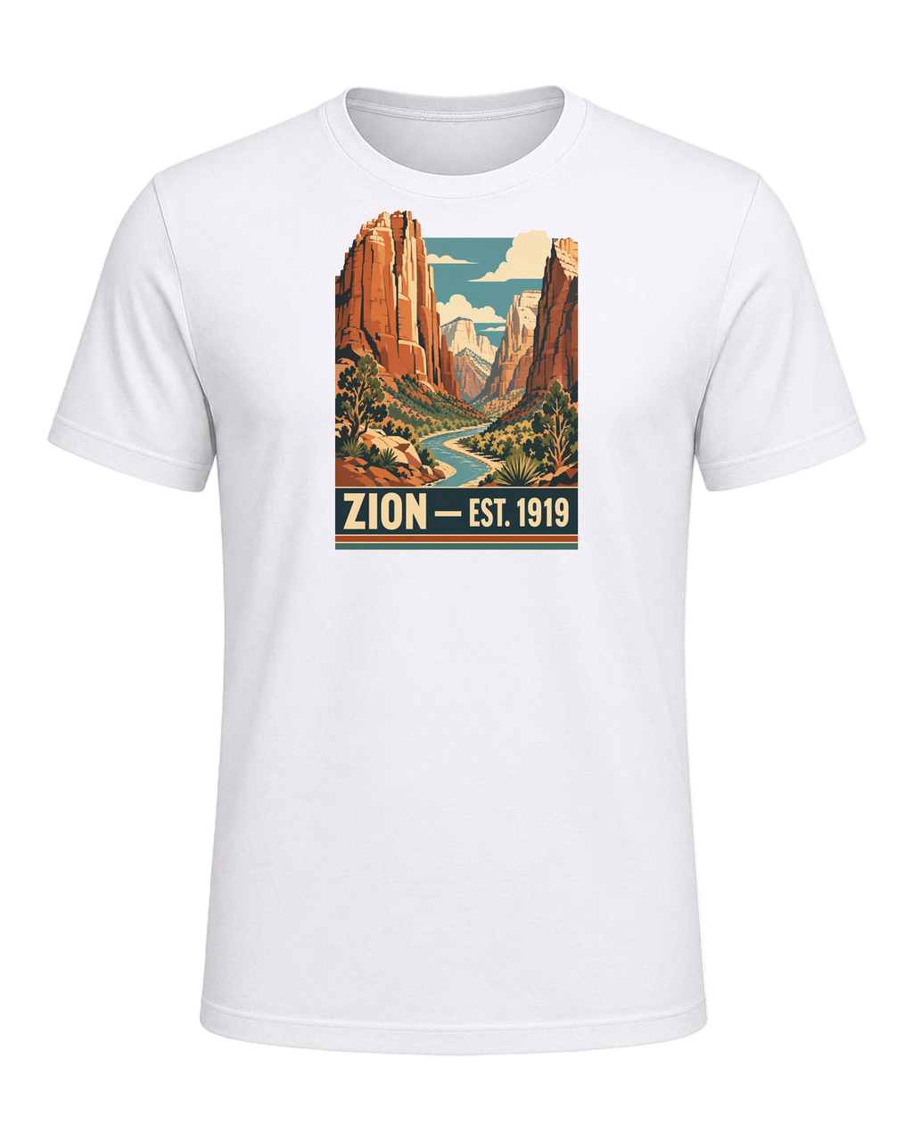 National Park Specific (WPA Style) — White