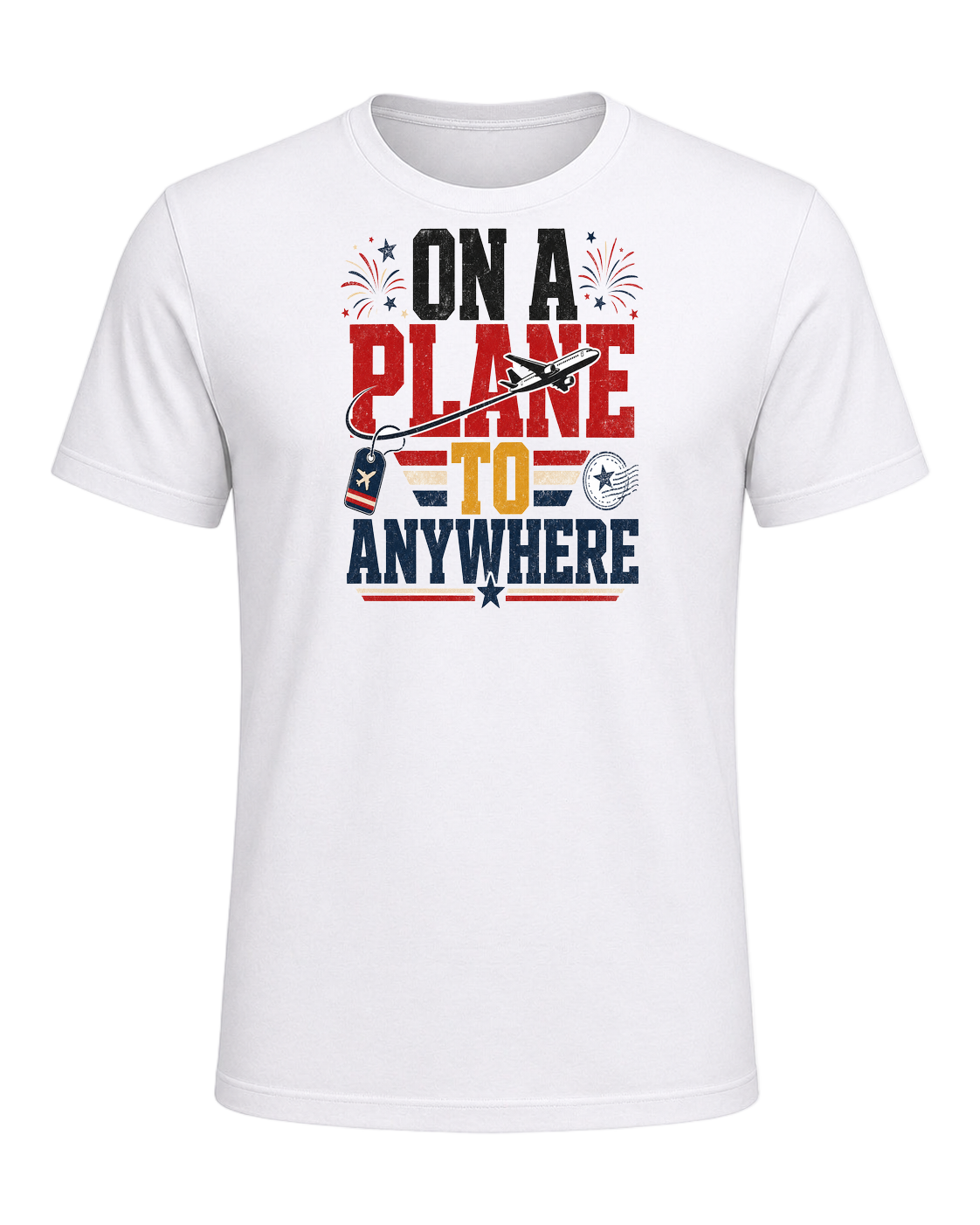 ON A PLANE TO ANYWHERE — White