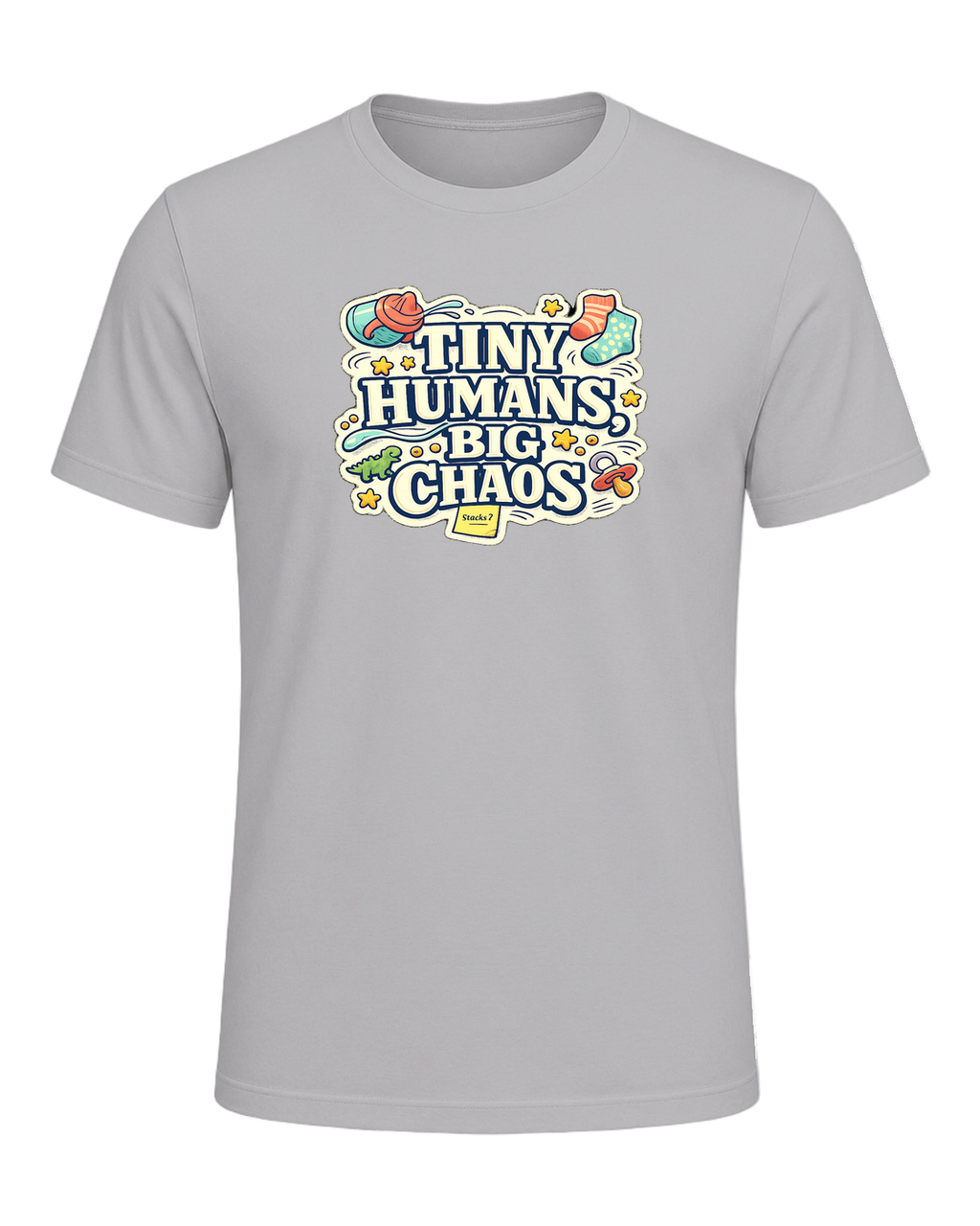 Tiny Humans, Big Chaos Tee — Athletic Heather