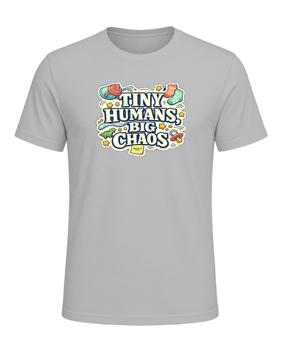 Tiny Humans, Big Chaos Tee — Athletic Heather