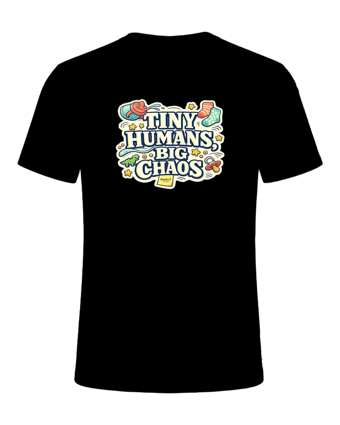 Tiny Humans, Big Chaos Tee — Black