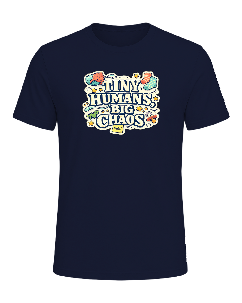 Tiny Humans, Big Chaos Tee — Navy