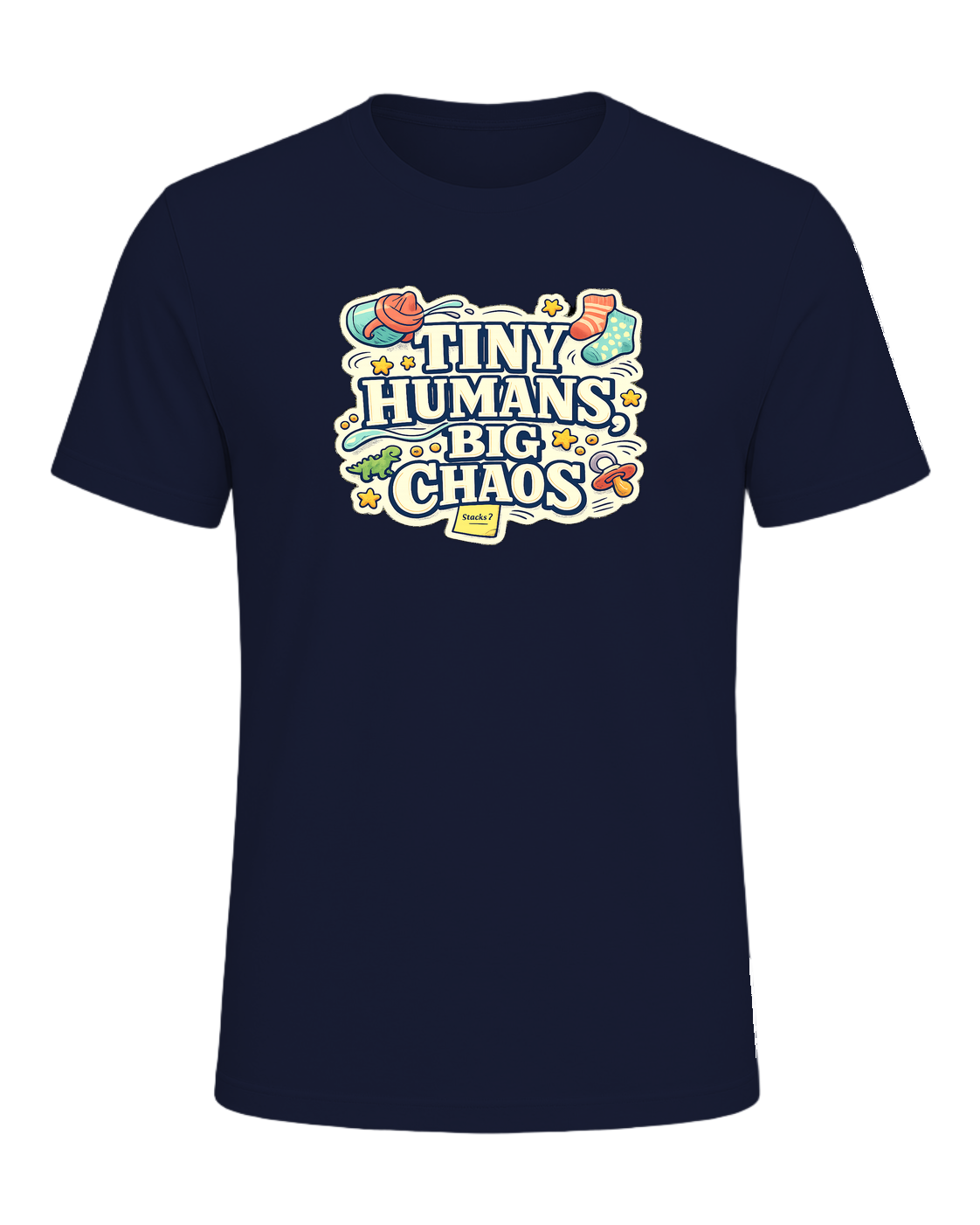 Tiny Humans, Big Chaos Tee — Navy