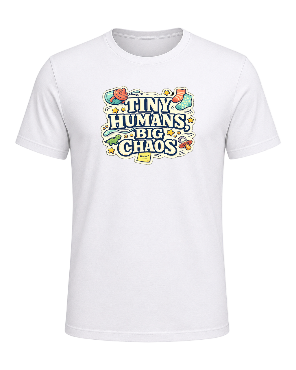 Tiny Humans, Big Chaos Tee — White