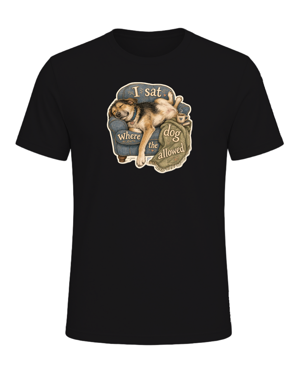 I Sat Where The Dog Allowed Tee — Dark Grey Heather