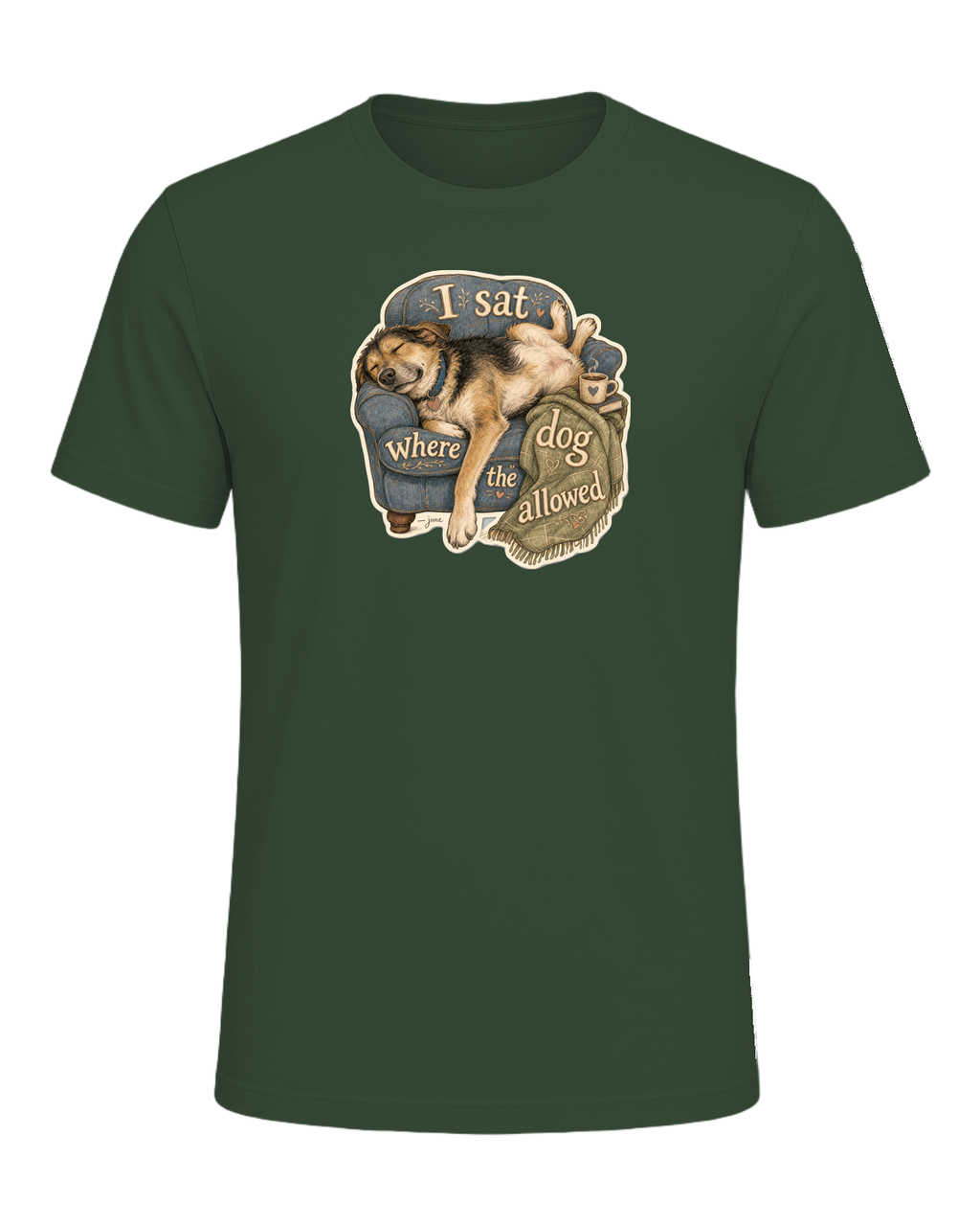 I Sat Where The Dog Allowed Tee — Heather Forest
